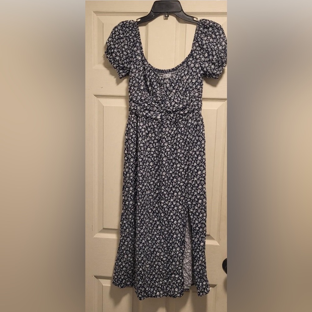 Hollister Navy Floral Printed Dress